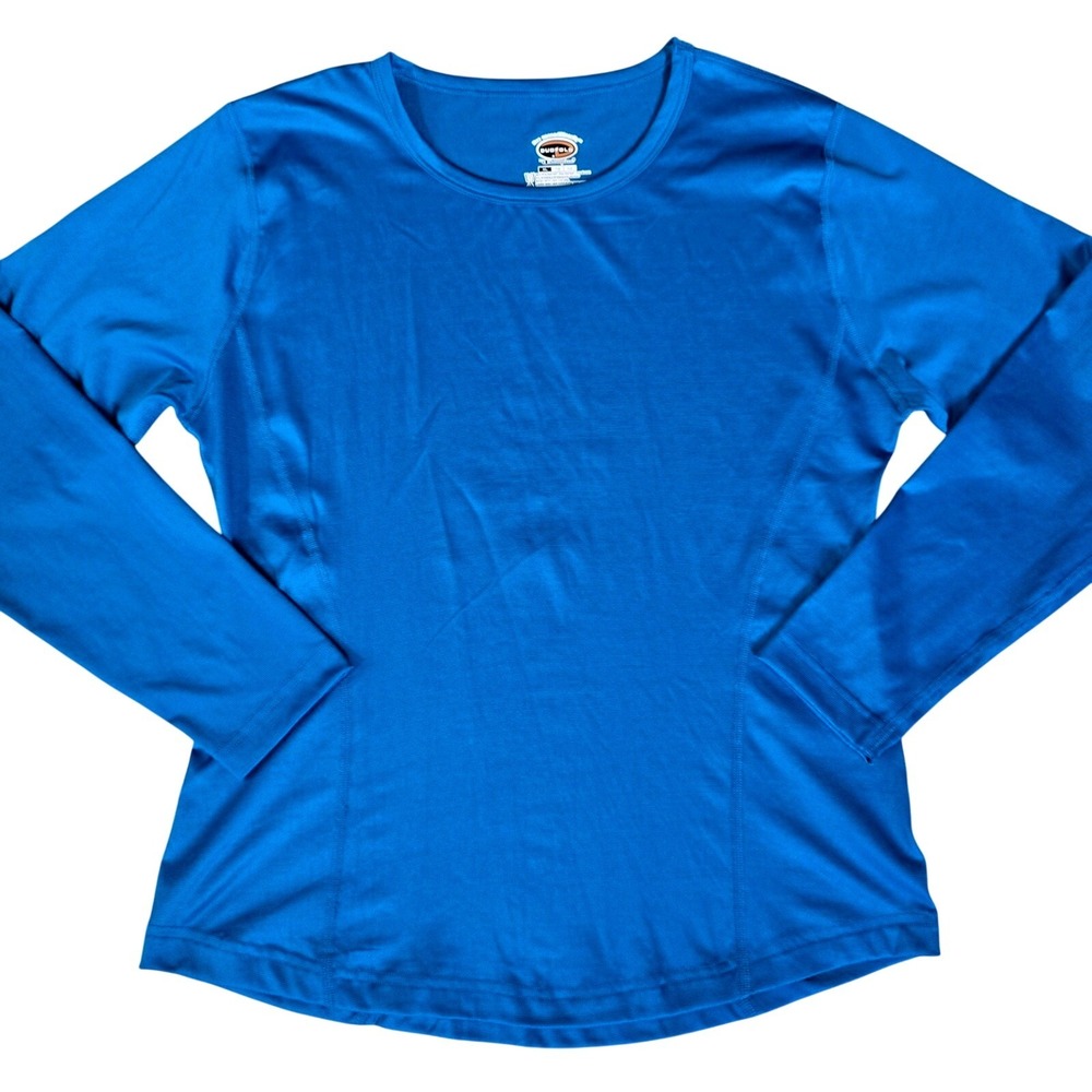 Champion‎ DUOFOLD Womens Size XL Blue Long Sleeve Base Layer Top Performance